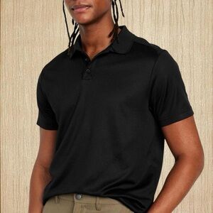 Old Navy black mens activewear polo